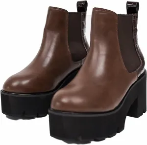 Women's Chelsea Ankle Boots Chunky Low Heel Platform Fashion Sole Booties