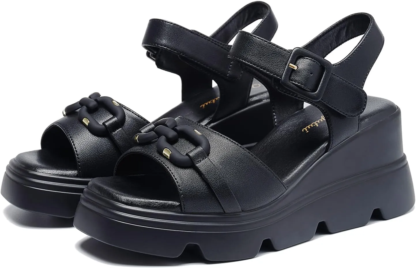 Women's Comfort Padded Flat Peep Toe Slingback Sandals with Ankle Strap Shoes
