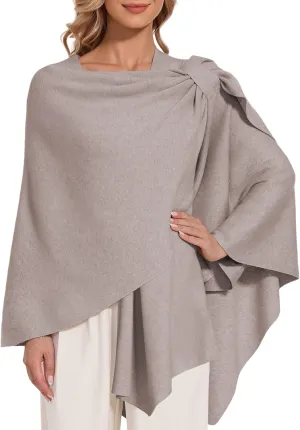 Women's Crossover Shawl Wraps Open Front Poncho Cape Elegant Loop Shawls Travel Shawls for Fall Winter