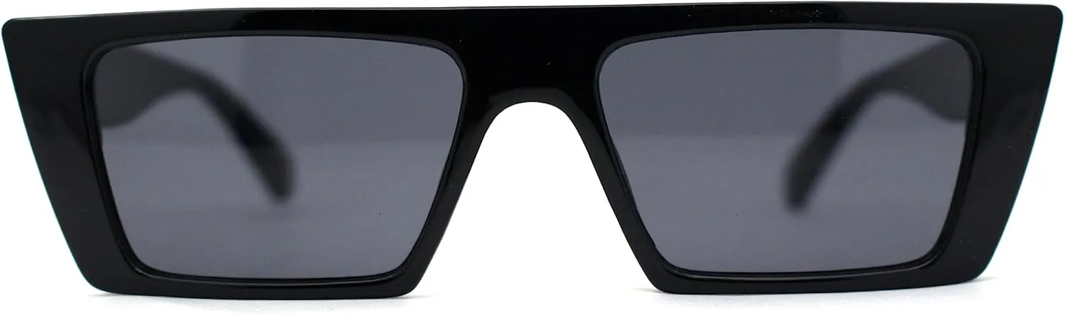 Womens Flat Top Square Cat Eye Mod Retro Sunglasses