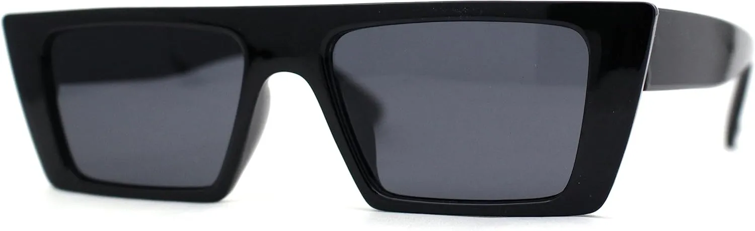 Womens Flat Top Square Cat Eye Mod Retro Sunglasses