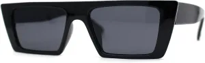 Womens Flat Top Square Cat Eye Mod Retro Sunglasses