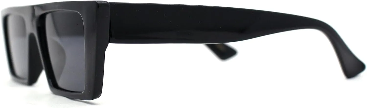 Womens Flat Top Square Cat Eye Mod Retro Sunglasses