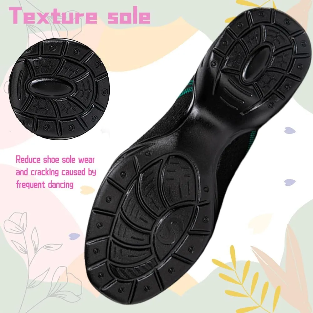 Women's Jazz Shoes Lace-up Sneakers Modern Dance Shoes Cushion Platform Walking Dance Shoes