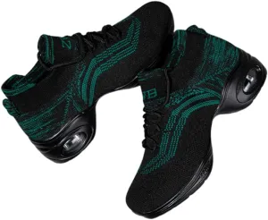 Women's Jazz Shoes Lace-up Sneakers Modern Dance Shoes Cushion Platform Walking Dance Shoes