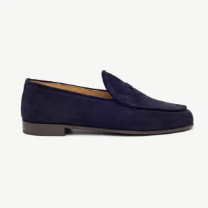 Women's Navy Suede Milano Loafer From Del Toro Shoes