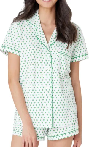 Womens Pajamas Set, 2PCS Button Down Vacation Monkey Beach Shorts Set Y2k Loungewear Pjs for Birthday Valentines Gift