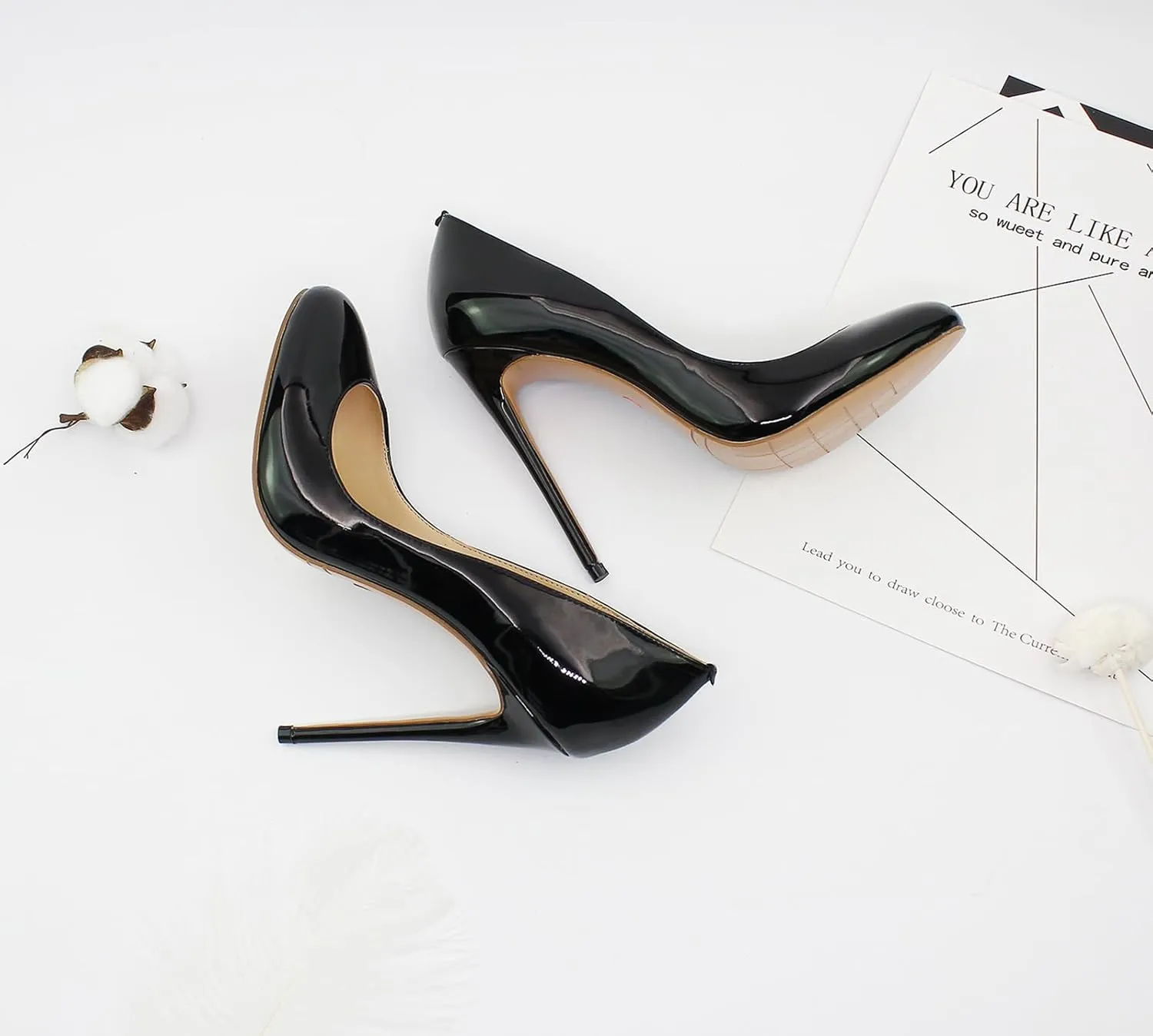Womens Round Toe Sexy Shallow Mouth 4.7in Stilettos High Heel Banquet Pumps Big Size Versatile Shoes