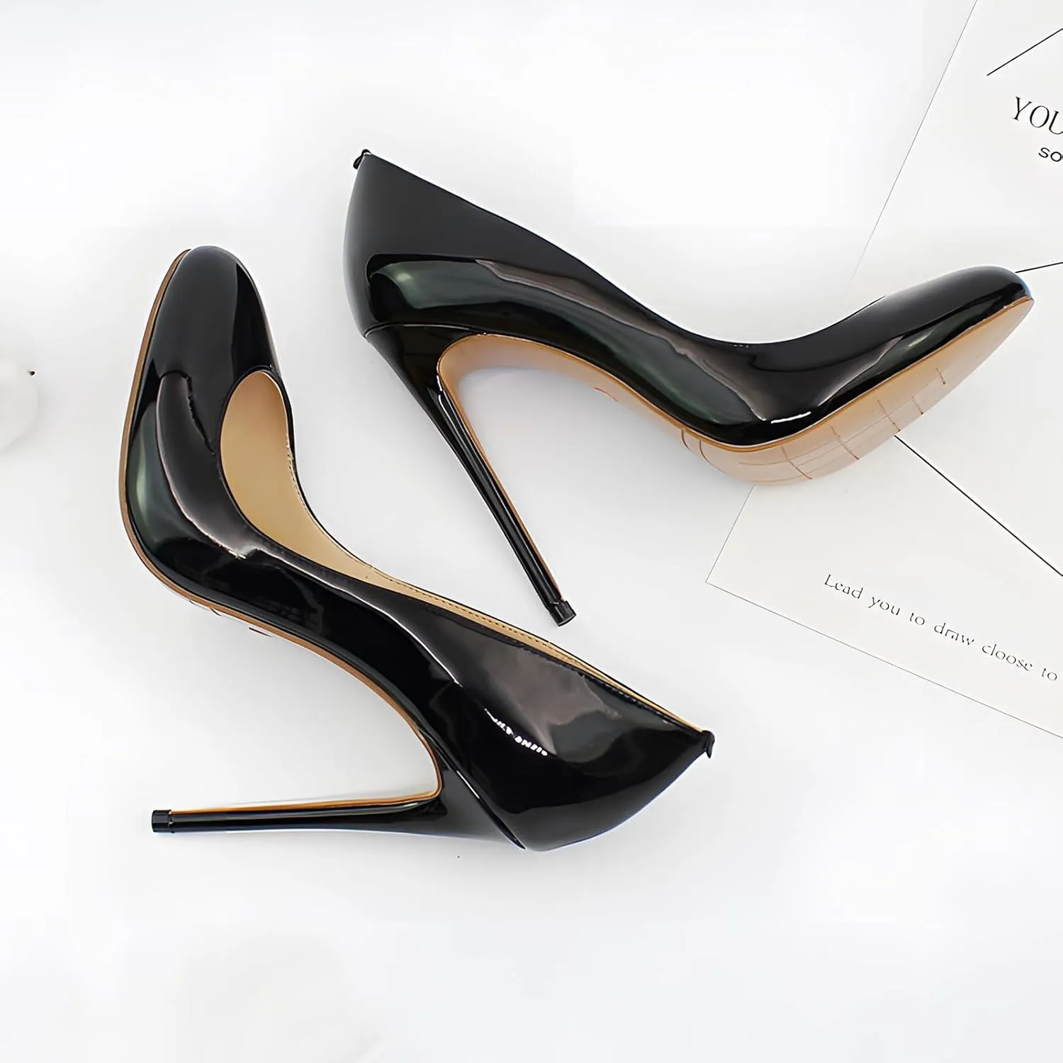 Womens Round Toe Sexy Shallow Mouth 4.7in Stilettos High Heel Banquet Pumps Big Size Versatile Shoes
