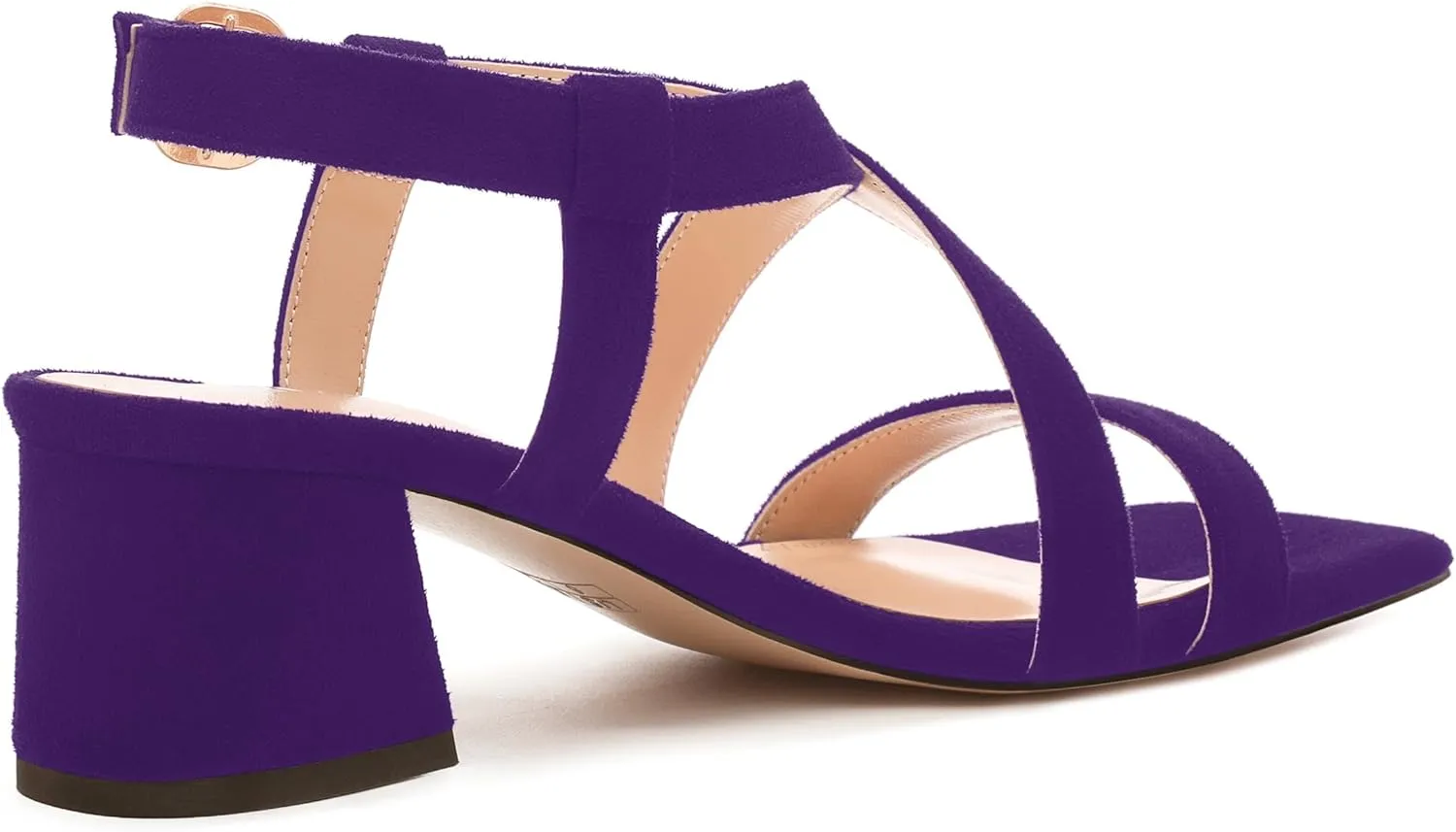 Womens Sandals, Square Open Toe Low Chunky Heels, Adjustable Strap Buckle Fashion Solid Sandal