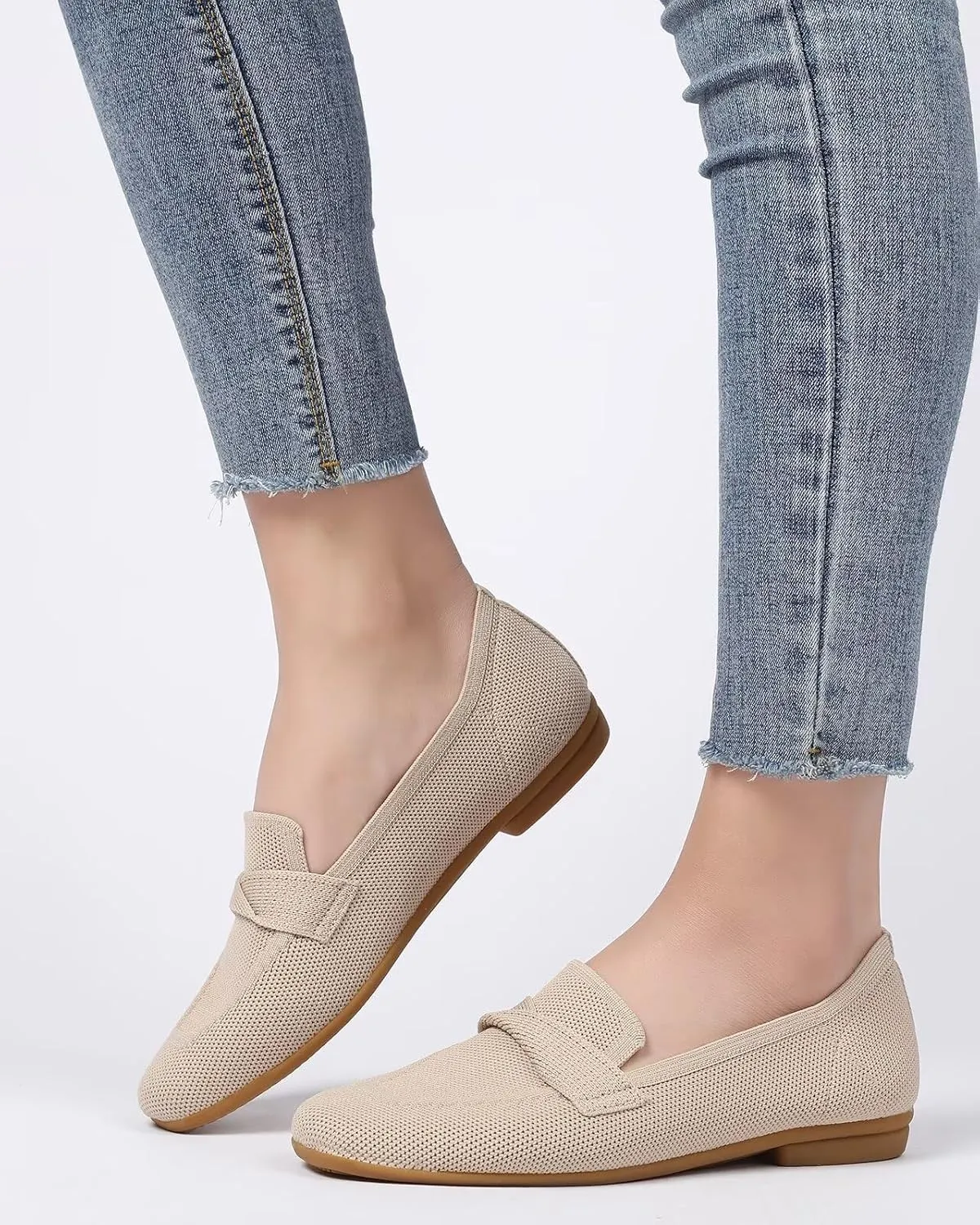 Women's Slip-on Loafer Soft Flats Comfort Knit Walking Office Work Penny Driving Dress Shoes