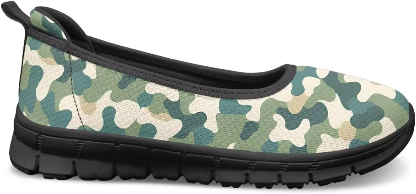 Women's Slip On Walking Sneakers Casual Fashion Flying Mesh Loafers Lightweight Dress Shoes Non-Slip Cozy Exercise Flat Shoes US Size 6-11