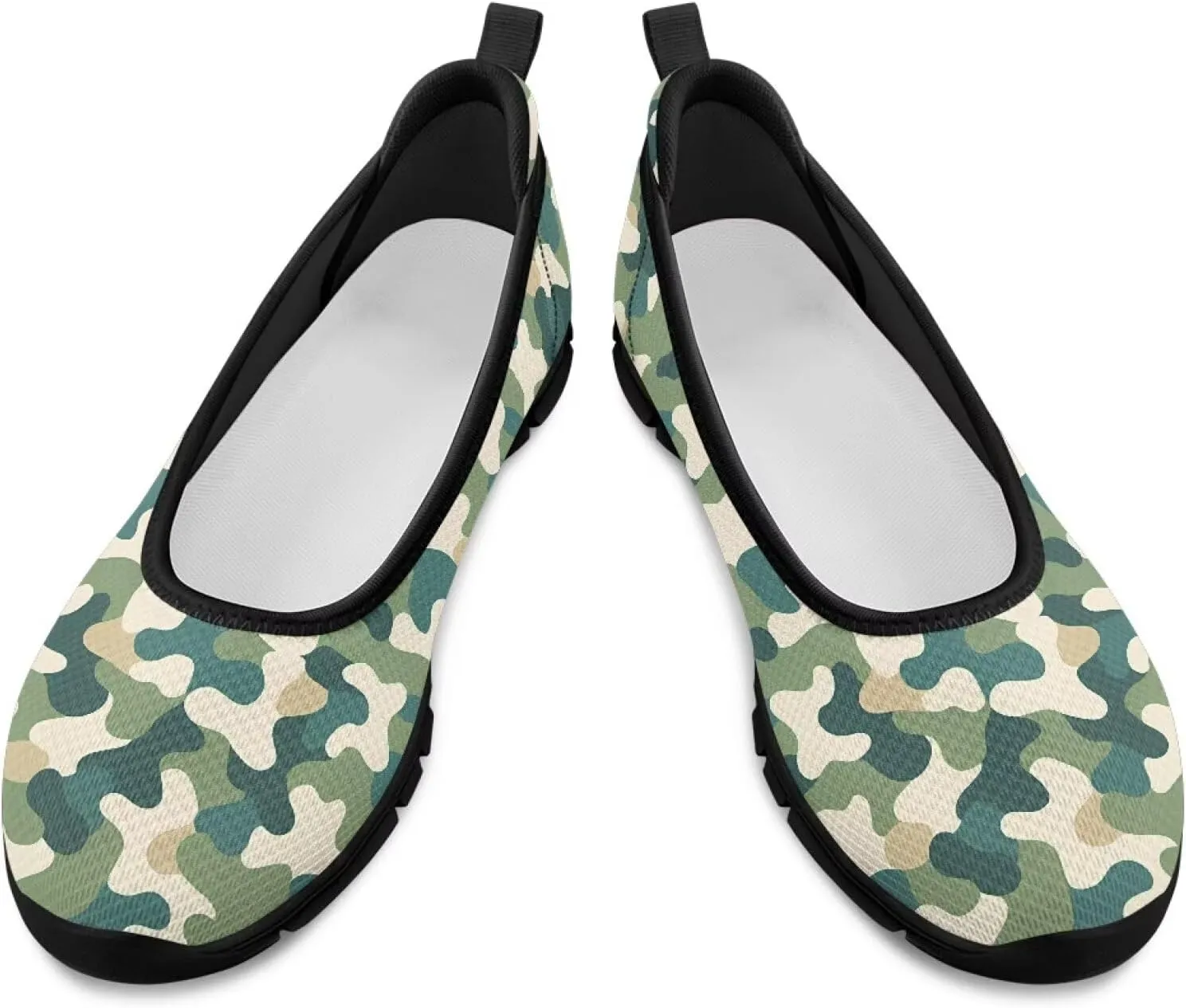 Women's Slip On Walking Sneakers Casual Fashion Flying Mesh Loafers Lightweight Dress Shoes Non-Slip Cozy Exercise Flat Shoes US Size 6-11