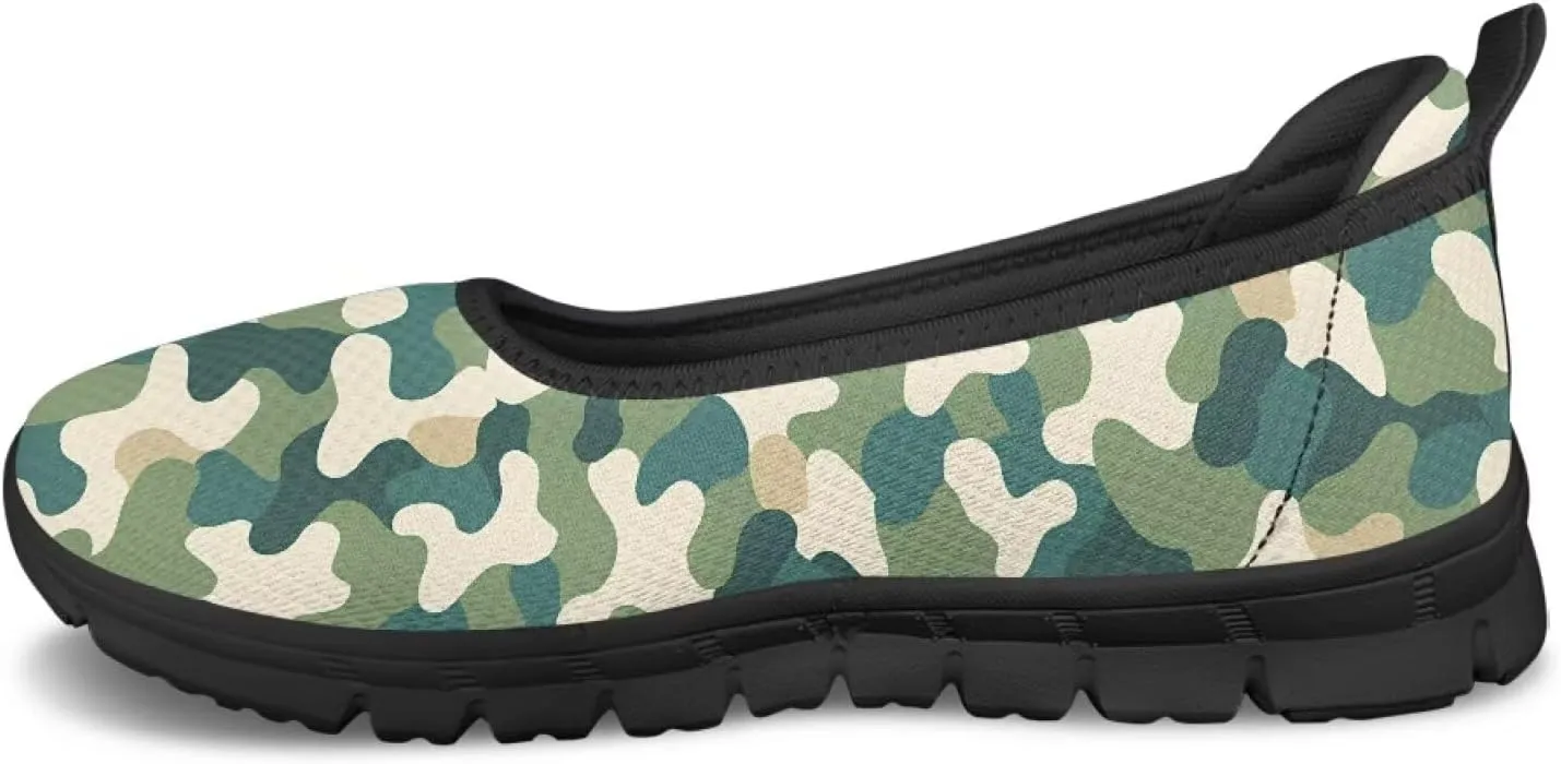 Women's Slip On Walking Sneakers Casual Fashion Flying Mesh Loafers Lightweight Dress Shoes Non-Slip Cozy Exercise Flat Shoes US Size 6-11