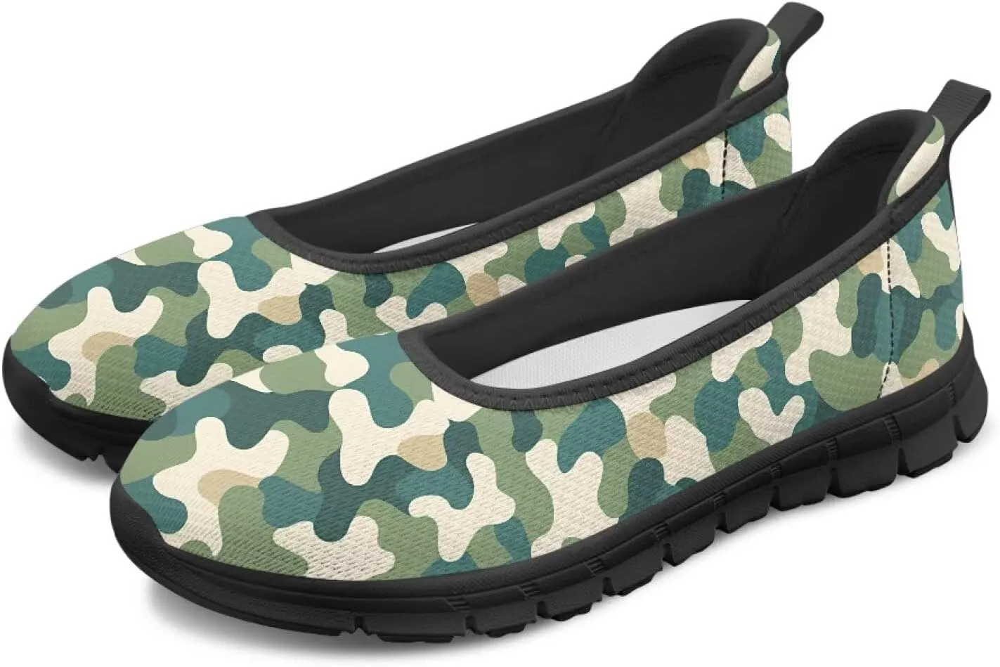 Women's Slip On Walking Sneakers Casual Fashion Flying Mesh Loafers Lightweight Dress Shoes Non-Slip Cozy Exercise Flat Shoes US Size 6-11