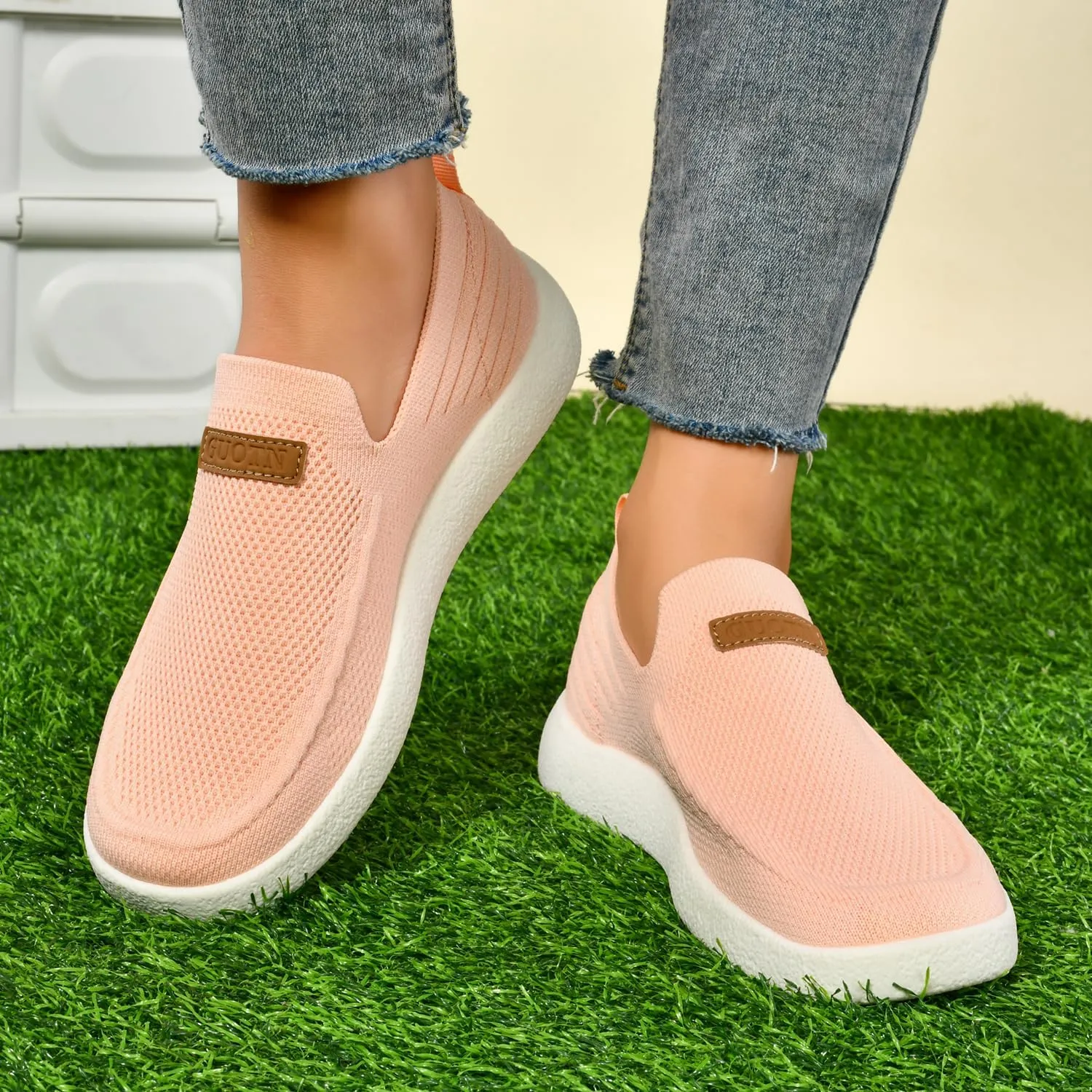 Women's Slip Ons Lightweight Comfortable Loafers for Women Casual Deck Shoes Breathable Outdoor Walking Shoes