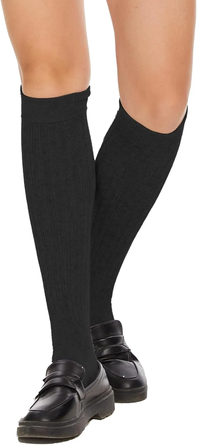 Womens Slouch Scrunch Socks Retro Knee High Soft Stack Chunky Cozy Boot Socks For Women Size 6-11
