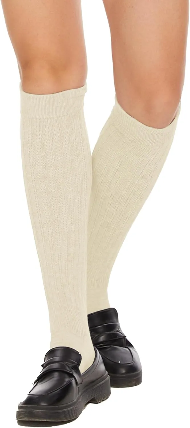 Womens Slouch Scrunch Socks Retro Knee High Soft Stack Chunky Cozy Boot Socks For Women Size 6-11