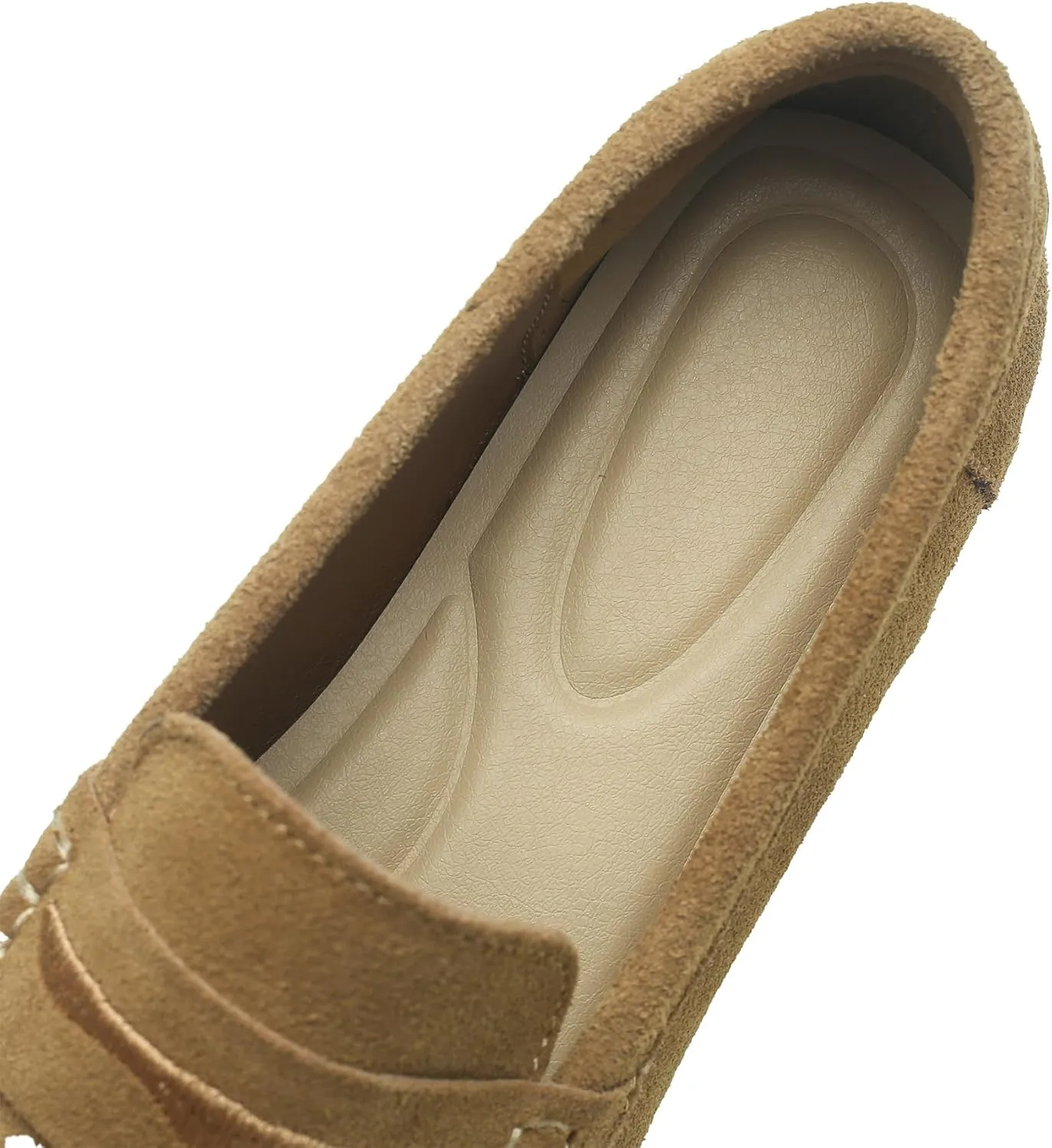 Women's Suede Leather Driving Loafers Comfortable and Elegant Mocasin Shoes Penny Shoes