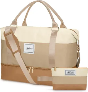 WOOMADA Weekender Bags for Women, Carry On Overnight Bag with Toiletry Bag, Personal Item Travel Duffel