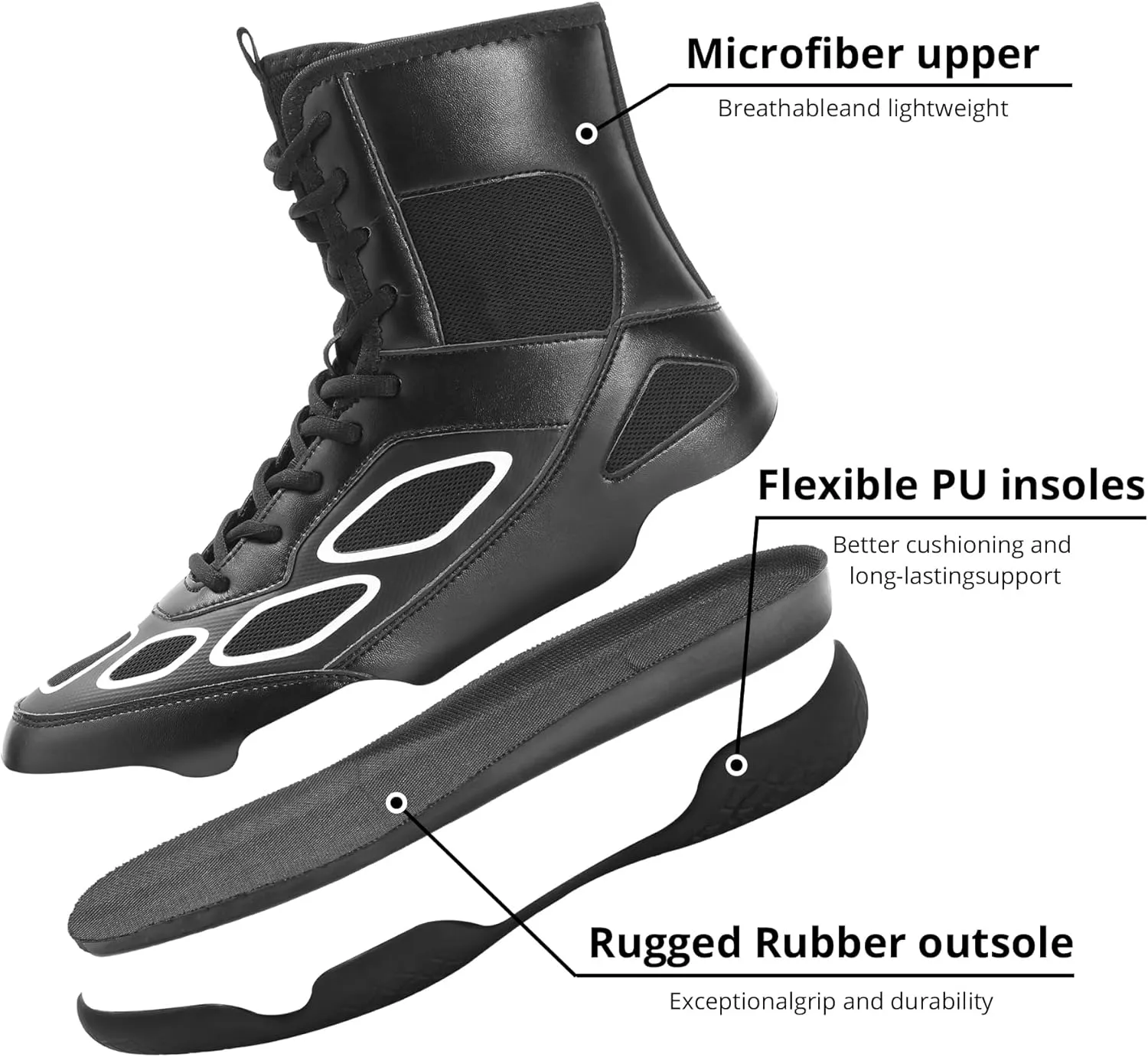 Wrestling Shoes Men Boxing Shoe Fitness High Top Sneakers Wrestling Boots