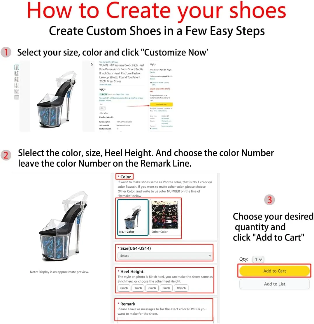 WUXIN H&P Women's Exotic Pole Dance Ankle-Strap Sandal 8 Inch Glitter Round Toe Platform Splice Fashion Model Sexy Stiletto Custom Dress shoes High Heel