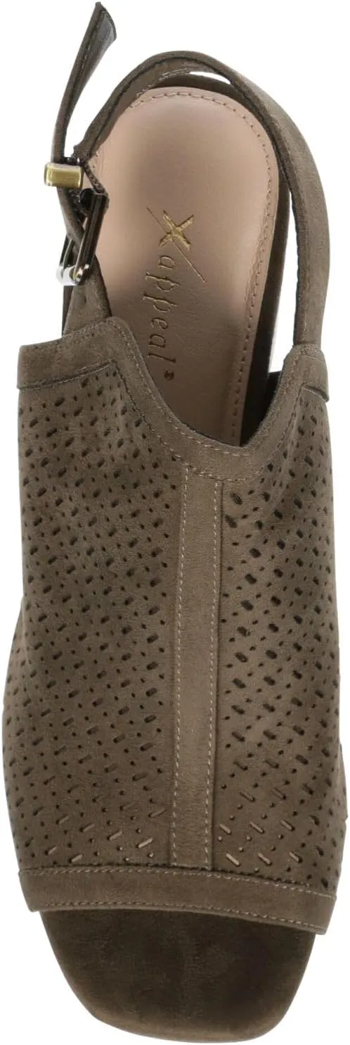 XAPPEAL Zella - Women's Peep Toe Cut Out Block Heeled Sandal Booties