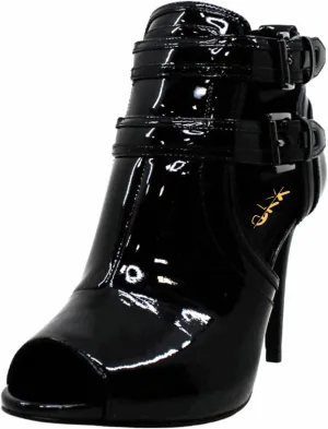 XYD Women Peep Toe Sandal Ankle Booties Dual Buckled Straps Stiletto Heels Stylish Cutout Event Party Pumps Shoes