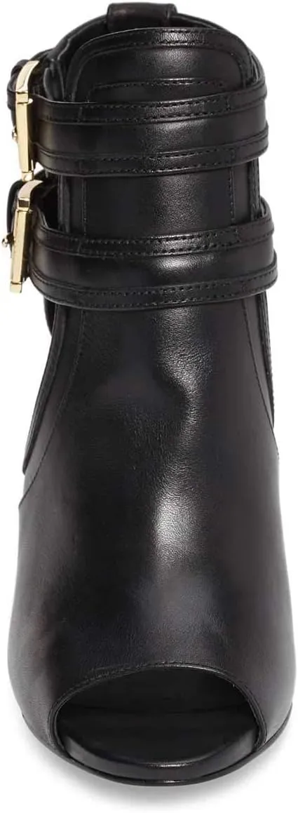 XYD Women Peep Toe Sandal Ankle Booties Dual Buckled Straps Stiletto Heels Stylish Cutout Event Party Pumps Shoes