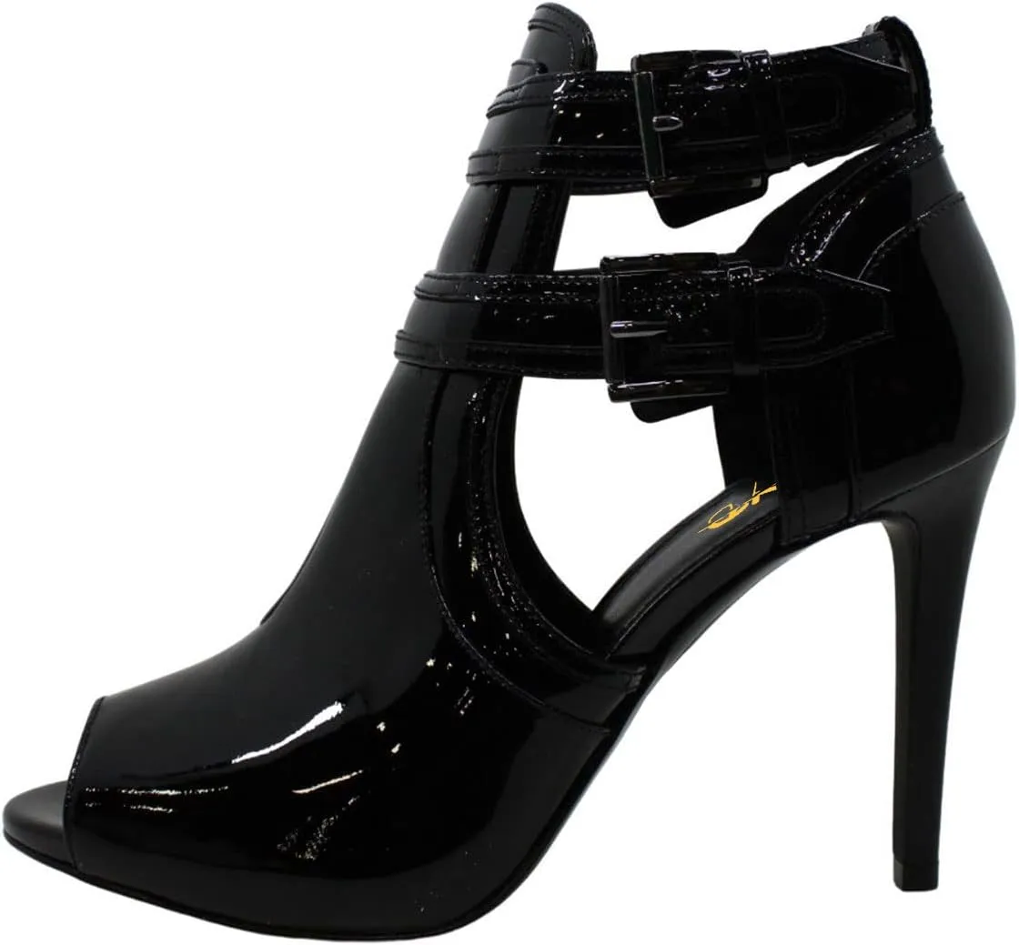 XYD Women Peep Toe Sandal Ankle Booties Dual Buckled Straps Stiletto Heels Stylish Cutout Event Party Pumps Shoes